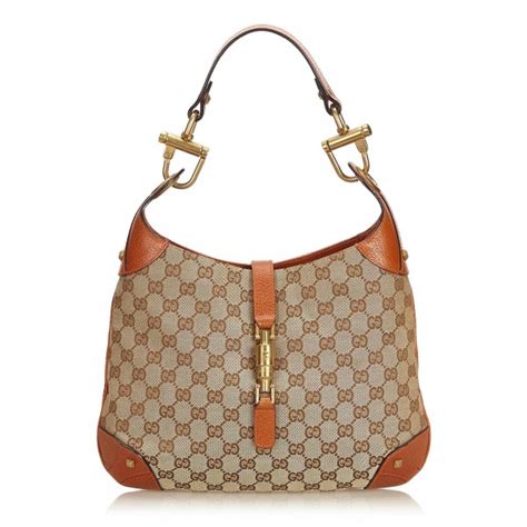 vintage brown leather gucci purse